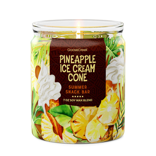 Pineapple Ice Cream Cone 7oz Single Wick Candle