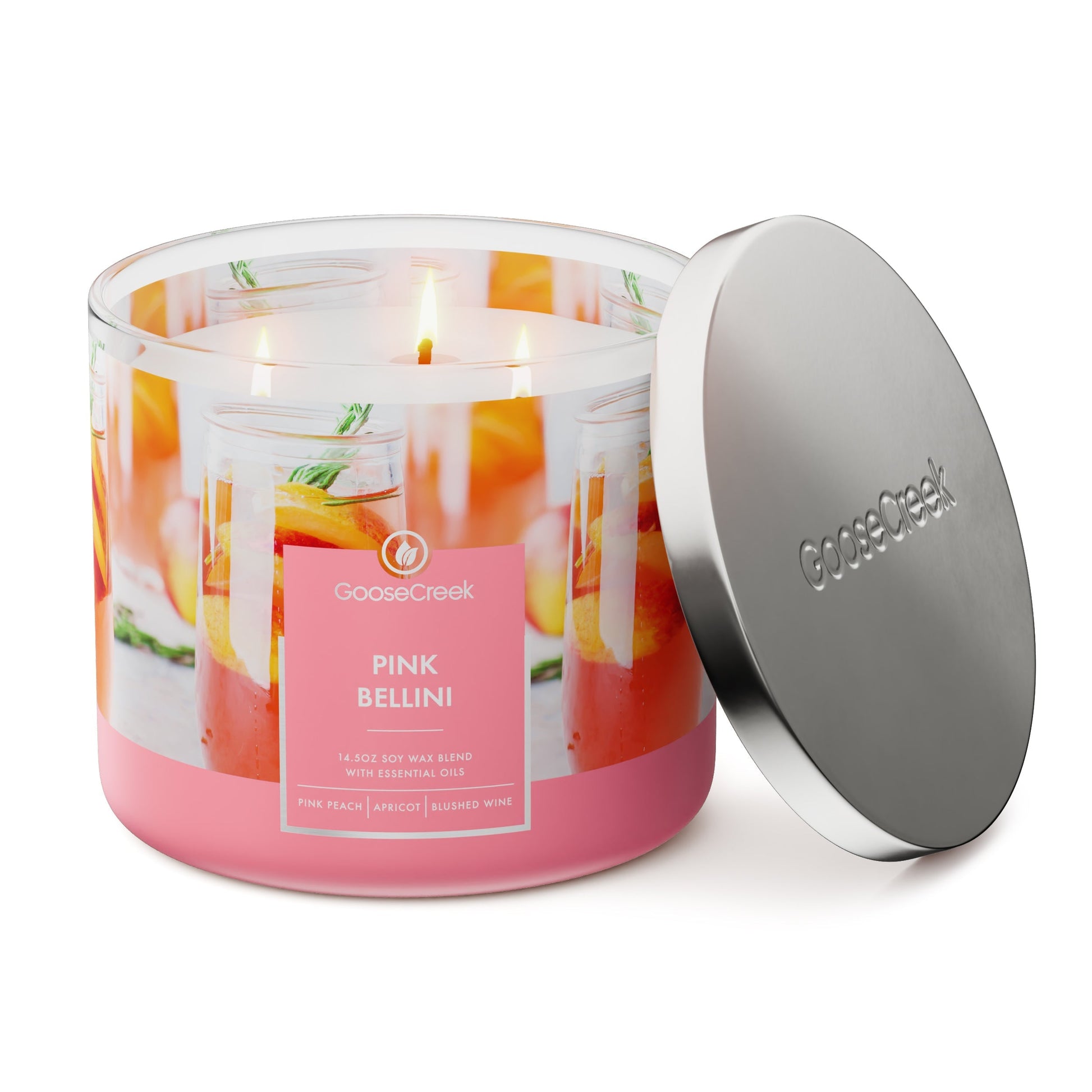 Pink Bellini Large 3-Wick Candle